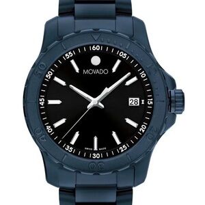 Movado Midnight Black  and Deep navy Blue bracelet men’s sports watch